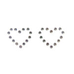 Bikini Gems - Double Heart - Clear Crystals