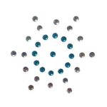 Bikinigems - Sunburst - Blue and Clear Crystals